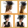 Bandanas Top Hat Womans Tea Hats Women Hair Accessories Fascinators Dress Mesh Party Headband Banquet