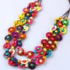 Jewelry Pouches Bohemian Coconut Shell Wood Bead Necklace For Women Girls Handmade Beaded Long Mothers Day Gifts