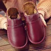 Slippers Men Home Slippers for Winter Warm Plush Slippers women Bedroom Genuine Leather Unisex man House Indoor Shoes L230718