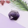 Hänge halsband naturliga sten hexagram hängen lapis opal violet fluorit charm för smycken tillverkar diy halsband örhängen tillbehör tillbehör