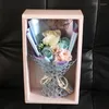 Decorative Flowers Creative Rose Soap Flower Design Valentine's Day Gift Preserved Bouquet Box Wedding Party Decor