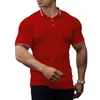 Heren Polo's Zomer Casual Solid Color Cotton T-Shirt Polo Shirt Men Mode Breathable Street Slim Short Sleeve Hoge kwaliteit tops