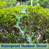 Garden Decorations LED Solar Wind Chime Crystal Ball Hummingbird Light Color Changing Waterproof Hanging For Home 230717