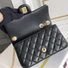 Classic CF camelia mini borsa con patta borsa caviar designer bag totes Borse trapuntate Catena scozzese pelle bovina Hasp solido in pelle Love Heart tracolla a tracolla Borse da sera