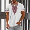 Herren T-Shirts Herren T-Shirt Sommer Kurzarm Top Totem Print T-Shirt Lockeres und bequemes gezeichnetes lässiges T-Shirt Retro Große Herrenbekleidung 230718