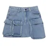 Vrouwen Jeans Retro Multi-Zakken Shorts Bodems Y2k Koreaanse Mode Harajuku Denim Outfits Vrouwen Streetwear Cargo Mini Rokken 2023 kleding