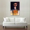 Female Nude Canvas Wall Art Bust of A Young Woman Amedeo Modigliani Painting Handmade Modern Bedroom Decor