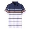 Polos pour hommes Top Grade Fils teints Processus Coton Luxe Stripped Summer Fashions Casual Polo Shirt Pour Hommes Logo Manches Courtes Tops Vêtements