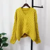 Women's Sweaters Lazy Oaf Fashion Loose Sweater For Women Beige Color V-Neck Oversize Streetwear Lady Pullovers Jumpers Clothes