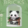 Blocchi creativi Mini stile cinese Simpatico animale Panda Tipo Building Block Decorazione Regali per bambini Coperchio in plastica con luce R230718
