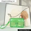 Tabby Jelly Pack transparente PVC -Umhängetaschen Designer Handtasche Klarer Sommerkreuzpuls Puls Hochwertiger Klappen Messenger -Taschen Brief Hardware Schnalle Clutch