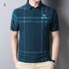 Herren Polos Hazzys Sommer Golf Kurzarm Männer Mittleren Alters Männer Casual Milch Seide Halbarm T-shirt Herren Kleidung Eis Seide Polo Shirt 230717