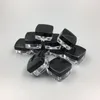 5Gram Plastic Jar Square Shape Clear Pot Black Cap Cosmetic Sample Eyeshadow Lip Balm Container Nail Art Piece Glitter Bottle Fpofo