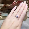 تزوجني u s import d-color mosan stone ring 18 k gold emerald cut princess square diamond ring girl249u