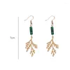 Dangle Boucles D'oreilles Version Coréenne De Gland Pour Les Femmes Long Paragraphe Branches Géométriques Forme Rétro Sauvage Alliage Bijoux