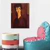 Abstract Portrait Canvas Art Portrait of A Girl (victoria) Amedeo Modigliani Painting Handmade Contemporary Home Decor