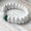 SN1074 2016 Mens Yoga Bracelet Howlite Malachite Bracelet Pierre Naturelle Mala Perles Bijoux Whole211i