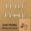 100x DIY Making 925 Sterling Silver Jewelry Findings Hook Earring Pinch Bail Ear Wires For Crystal Stones Beads275f