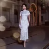 Ethnische Kleidung Sommer Frauen Seide Vintage Chinesischen Stil Traditionellen Qipao Abendkleid Plus Größe Cosplay Elegante Cheongsam Kleider