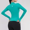 LL-311 Fitness Wear Cardigan Womens Sportswear Yoga Outfits Outer Jackets Outdoor Apparel Casual Adult Running Gym Exercise Long Sleeve Tops Zipper Breathable