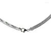 Kedjor pärlor Silver 925 smycken solid choker halsband elegant krage handgjorda italienska halsband id31837