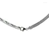 Catene Beadsnice Gioielli in argento 925 Collana girocollo solida Colletto elegante Collane italiane fatte a mano ID31837