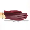 5本の指の手袋スーエードレザーメスファッション冬用手袋厚くなったタッチスクリーンソリッドカラーグローブ温かいドライビンググローブフルフィンガーミトン230717