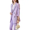 Women's Two Piece Pants Black Suit Jacket For Women Spring 2023 Large Size Business Clothing Dignified Fan High-End