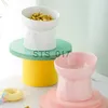 Dog Bowls Feeders Other Pet Supplies Cat Macaron Color Ceramic Bowl Elevated Pet Food Water Feeders Non-slip Small Dogs Drinking Eating Supplies x0717 x0715