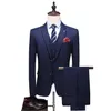 Costume Hommes Classique 3 Pièces Plus La Taille S-6XL De Luxe Robe De Mariée Costumes Homme Slim Fit Hommes Smoking Blazers263m