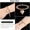 Charm Bracelets Heart Shape Cremation Jewelry Angel Wing Urn Bracelet For Ashes Women Men Keepsake Memorial Ash Holder Chain Bangle