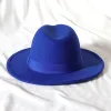 Cartola de jazz para mulheres, homens, chapéus Fedora, viagens ao ar livre, Fedoras, moda feminina, feltro, homem, outono, inverno, bonés Trilby, 29 cores