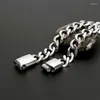 Charm Bracelets Jiayiqi Stainless Steel Bracelet Bangles For Men Punk Hip Hop Curb Cuban Link Chain Magnetic Buckle