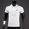 Mens Polos Summer Golf Shirts Men Casual Polo Shirts Short Sleeves Summer Breathable Quick Dry J Lindeberg Golf Wear Sports T Shirt 230717