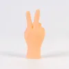 Novel Games Simulation Little Hands Funny Mini Foot Finger Sleeve Silicone Hand Puppet Roman Prank Toys Tease Cat Props 230718