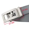 Neckband Luxury Designer Leather Man Belt Top Quality Ratchet Strap Automatic Grey Black Mens Belts Cowhide Golf 130cm Längd 230718