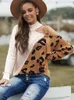 Женские свитера Fitshinling One Phoodge Vintage Sweater Женская одежда леопардовая лотарная лоскутная швоя стройная модная джемпер осень Новая вязаная пуловер распродажа L230718