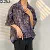 Camisas casuais masculinas vintage camisa casual solta de verão hiphop oversize manga curta resort de praia Aloha 230718