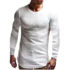 Chemises actives printemps automne Gym hommes t-shirt décontracté à manches longues hauts t-shirts Sport Fitness respirant séchage rapide