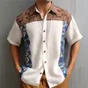 Mens Casual Shirts Summer Aloha Shirt Pattern Tryck Vit Casual Button Clothing Sports Street POGRAPHY DESIGN 230718
