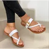 Slipper Clip Toe Flat Sandals Summer T bundna damskor Beach Casual Woman Flip Flops Fashion Female Pu Leather Footwear 230718