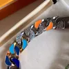 Men's Chain Bracelet Unfading Titanium Steel Crystal Hand catenary Luxury Brand Bracelets 20cm219T