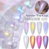 7ML Aurora Top Coat Sparking Aurora Gel Nail Polish Semi Permanent UV Gel Function Top Coat For Nail Art Gel Varnish