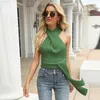 Women's Sweaters Spring Autumn Ladies Backless Knitted Tops Women's Sexy Neck Sling Solid Camis Girl's Hot Sweater Tops L230718