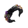 Luxury Rhinestone Flower Fabric Headbands Fashion Hair Accessories Women's Trend Party Shining Hairband Hair Band Hoop Girl New