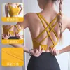 Yoga kıyafeti 2023 Stereo Göğüs Hattı -Dayalı Spor Yelek Kadınları Görünür Toka Güzellik Geri Fitness Sütyen Üstü Koşu