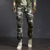 Mannen Broek Mode Hoge Kwaliteit Slanke Militaire Camouflage Casual Tactische Cargo Streetwear Harajuku Joggers Mannen Kleding Broek 230718