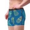 Underbyxor män blå tropisk akvarell ananasboxare trosor shorts trosor mjuka underkläder manlig humor s-xxl