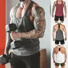 Men's Tank Tops Casual Fitness Sleeveless Gym Sports Running Vest Slim Muscle Bodybuilding Male Exercise Tee 230717