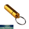 1 PC Outdoor Survival Pocket Aluminium Alumy Mini Waterfroof Pill Box Case Bottle Holder Container Container Chain Chain Medic